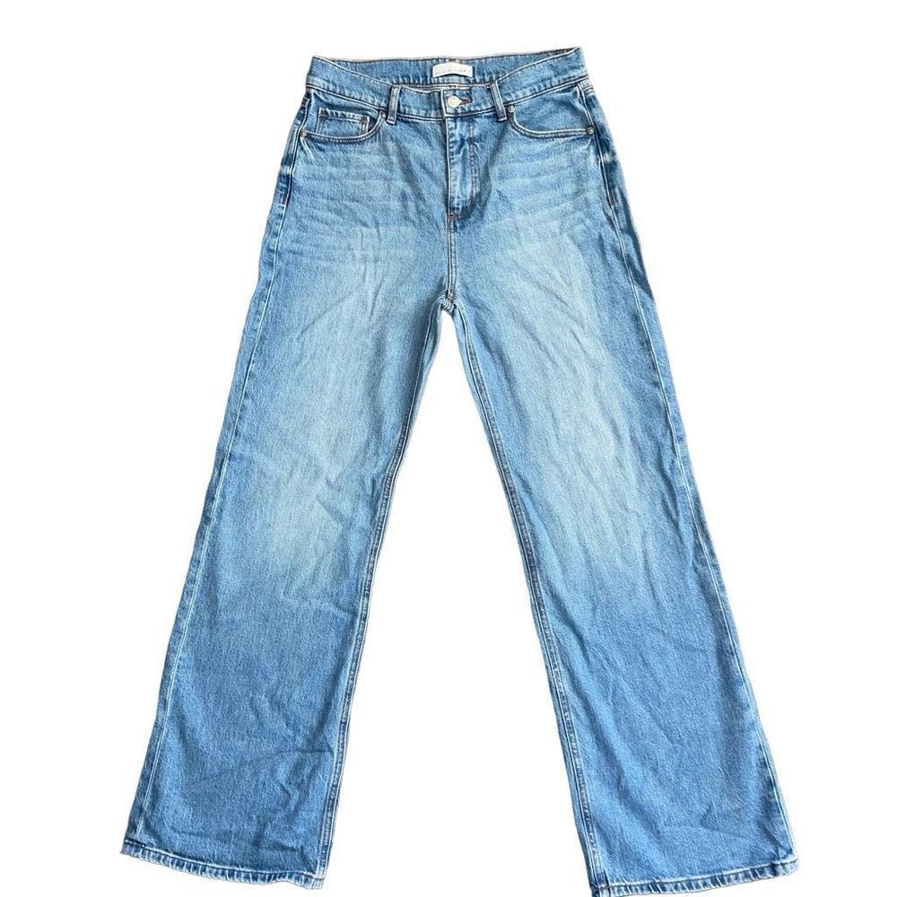 LOFT The Wide Leg Blue Jeans 2/26
